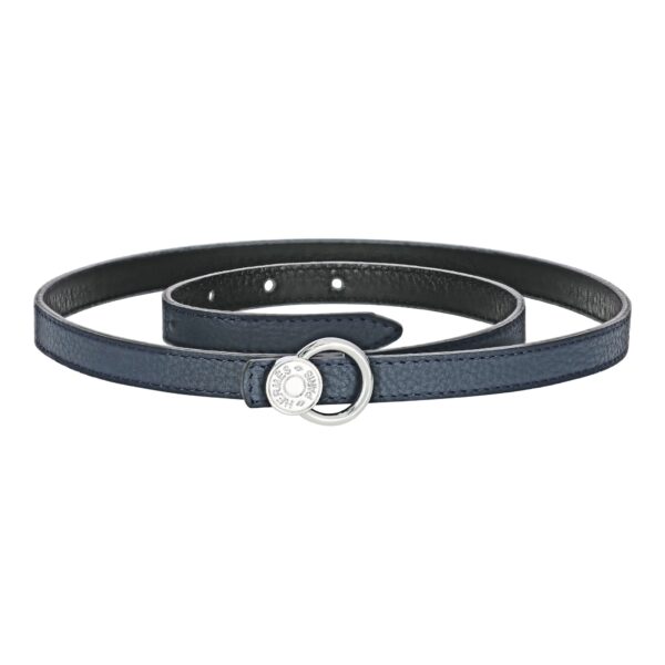 Reversible Hermès Belt Dark Blue&Black 20 mm