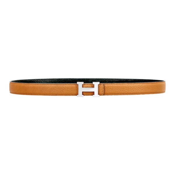 Reversible Buckle Hermès Belt Brown&Black 20 mm - Image 2