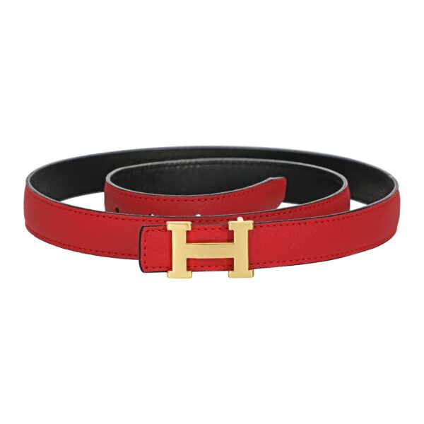 Reversible Buckle Hermès Belt Red&Black 20 mm