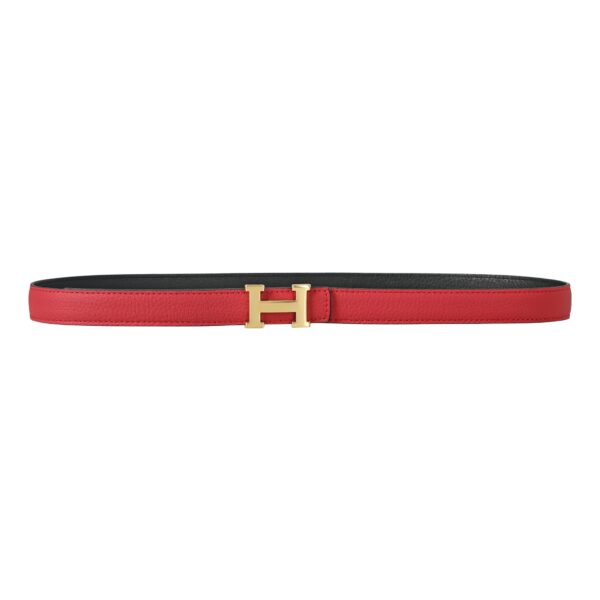 Reversible Buckle Hermès Belt Red&Black 20 mm - Image 2