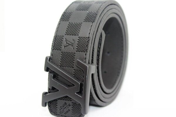 Black Damier Leather Belt - Image 4