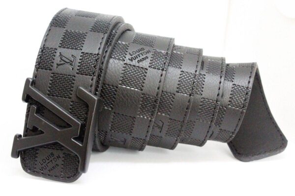 Black Damier Leather Belt - Image 5