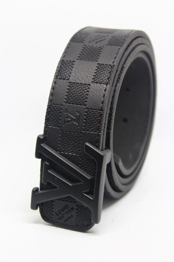 Black Damier Leather Belt - Image 6