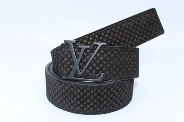 Black Suede Leather Belt - Image 2