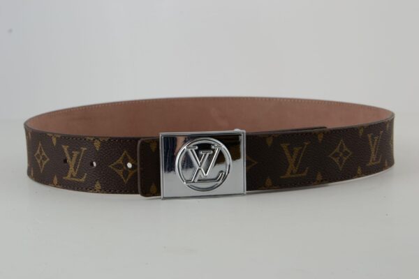 Brown Monogram New Buckle Leather Belt