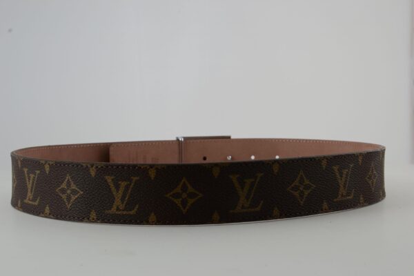 Brown Monogram New Buckle Leather Belt - Image 4