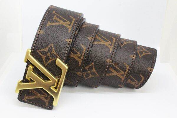 Brown Monogram style Leather Belt Amazing - Image 4