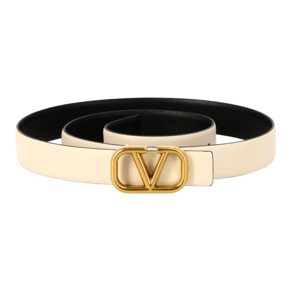 Valentino Gold Buckle Leather Belt