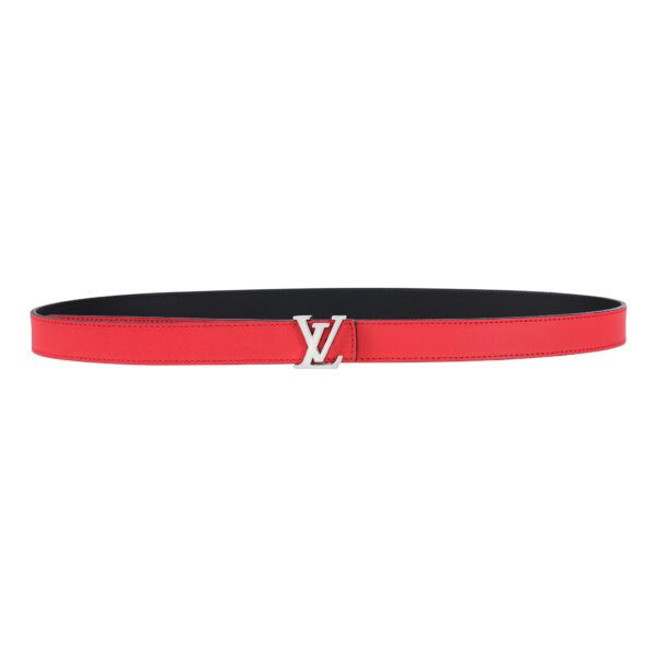 Reversible Red / Black Leather Belt 25 mm - Image 4