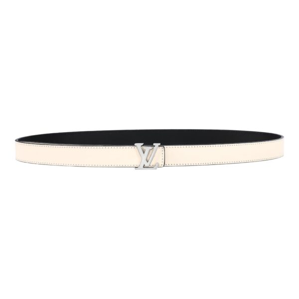 Reversible Beige / Black Leather Belt 25 mm - Image 4