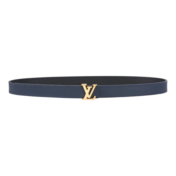 Reversible Dark Blue / Black Leather Belt 25 mm - Image 3