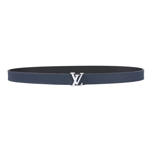 Reversible Dark Blue / Black Leather Belt 25 mm - Image 7