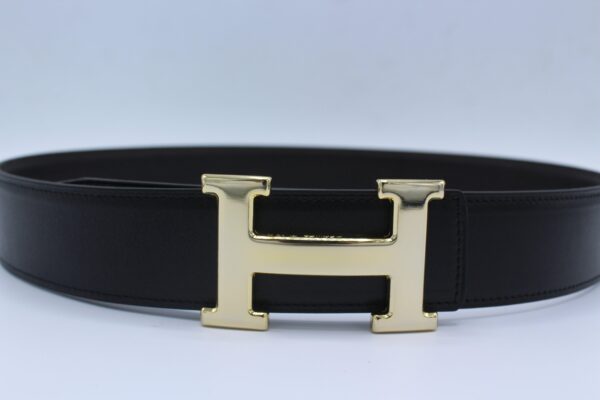 H Buckle Belt Reversible Dark Brown&Black - Image 2