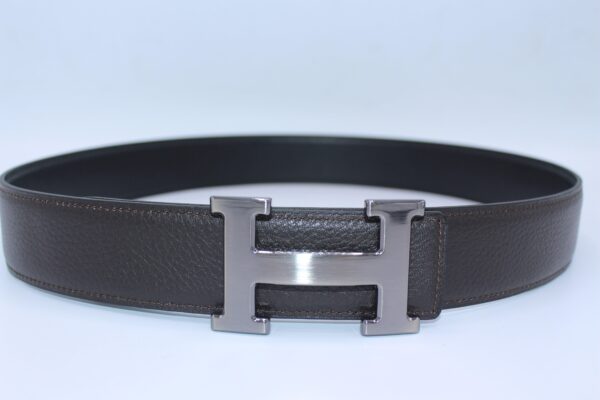 H Buckle Belt Reversible Dark Brown&Black - Image 4