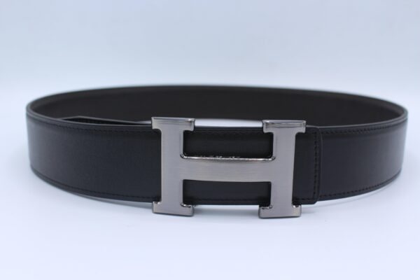 H Buckle Belt Reversible Dark Brown&Black - Image 5