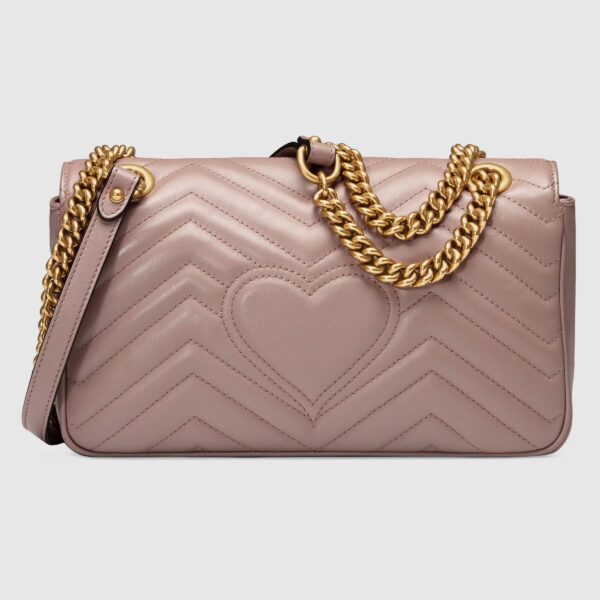 Marmont Small Matelassé Shoulder Bag Dusty Pink - Image 3