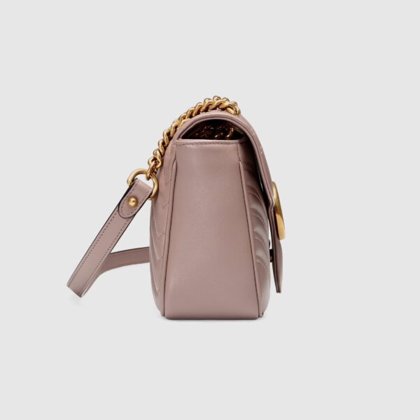 Marmont Small Matelassé Shoulder Bag Dusty Pink - Image 4