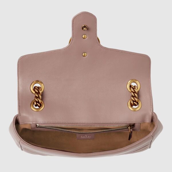 Marmont Small Matelassé Shoulder Bag Dusty Pink - Image 6