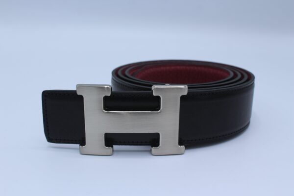 Reversible Buckle Leather Belt - Image 2