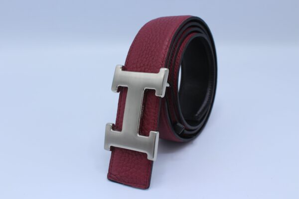 Reversible Buckle Leather Belt - Image 3