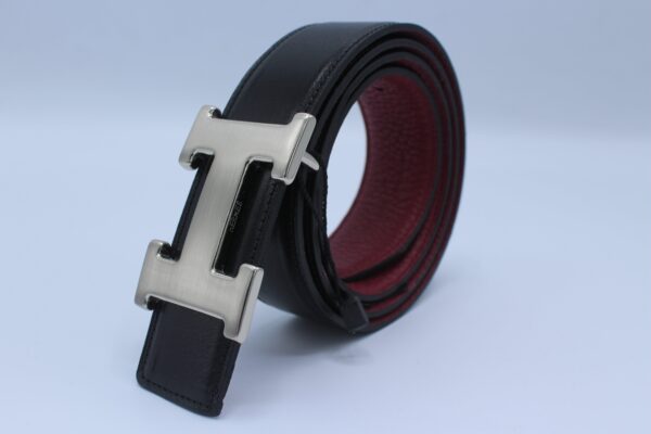 Reversible Buckle Leather Belt - Image 4