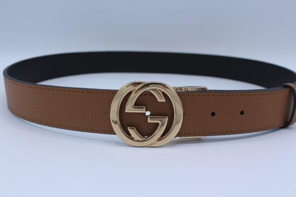 Reversible GG Buckle Leather Belt - Image 12