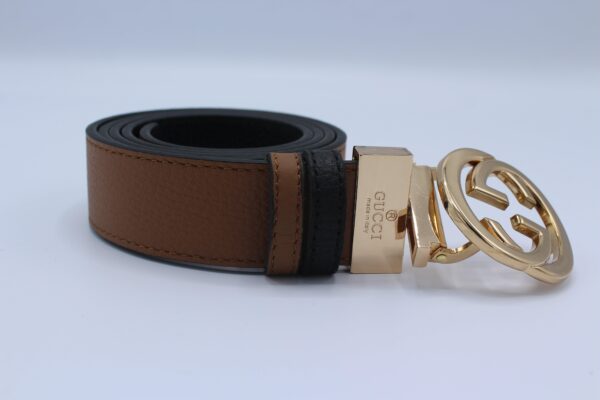 Reversible GG Buckle Leather Belt - Image 14