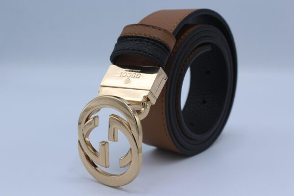 Reversible GG Buckle Leather Belt - Image 15