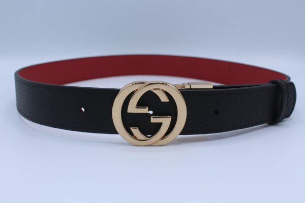 Reversible GG Buckle Leather Belt - Image 2