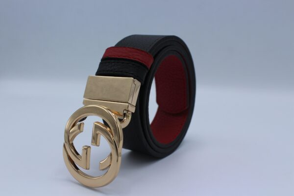 Reversible GG Buckle Leather Belt - Image 5