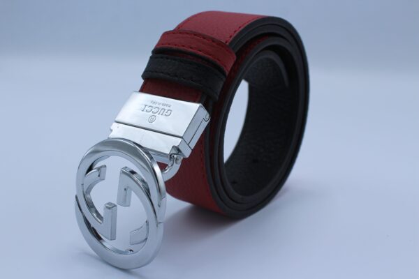 Reversible GG Buckle Leather Belt - Image 6