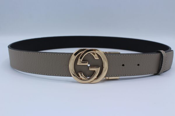 Reversible GG Buckle Leather Belt - Image 7