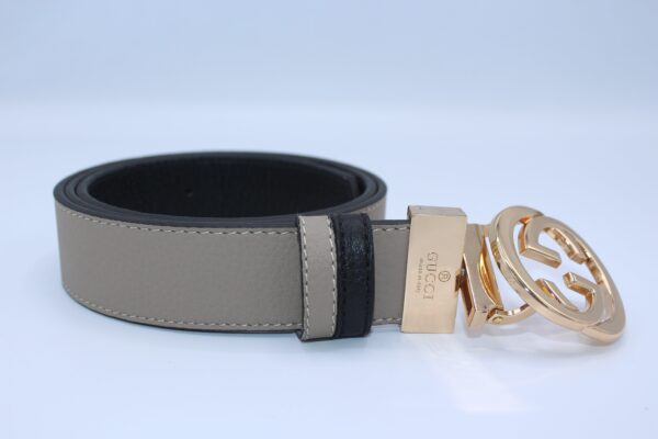 Reversible GG Buckle Leather Belt - Image 9