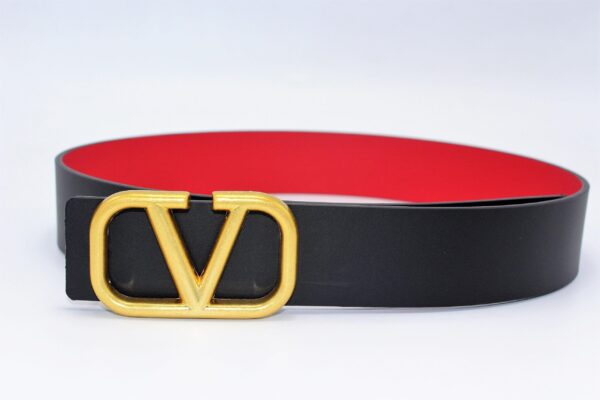 REVERSIBLE V LOGO SIGNATURE BELT IN GLOSSY CALFSKIN 40 MM