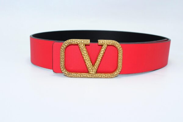 REVERSIBLE V LOGO SIGNATURE BELT IN GLOSSY CALFSKIN 40 MM - Image 2