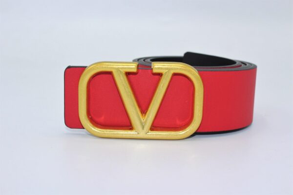 REVERSIBLE V LOGO SIGNATURE BELT IN GLOSSY CALFSKIN 40 MM - Image 2