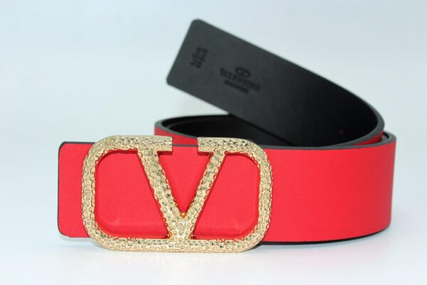 REVERSIBLE V LOGO SIGNATURE BELT IN GLOSSY CALFSKIN 40 MM - Image 3