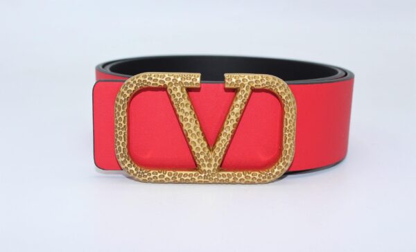 REVERSIBLE V LOGO SIGNATURE BELT IN GLOSSY CALFSKIN 40 MM - Image 3