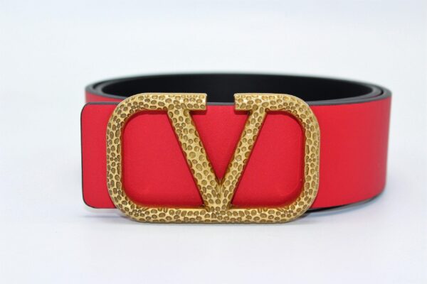 REVERSIBLE V LOGO SIGNATURE BELT IN GLOSSY CALFSKIN 40 MM - Image 4